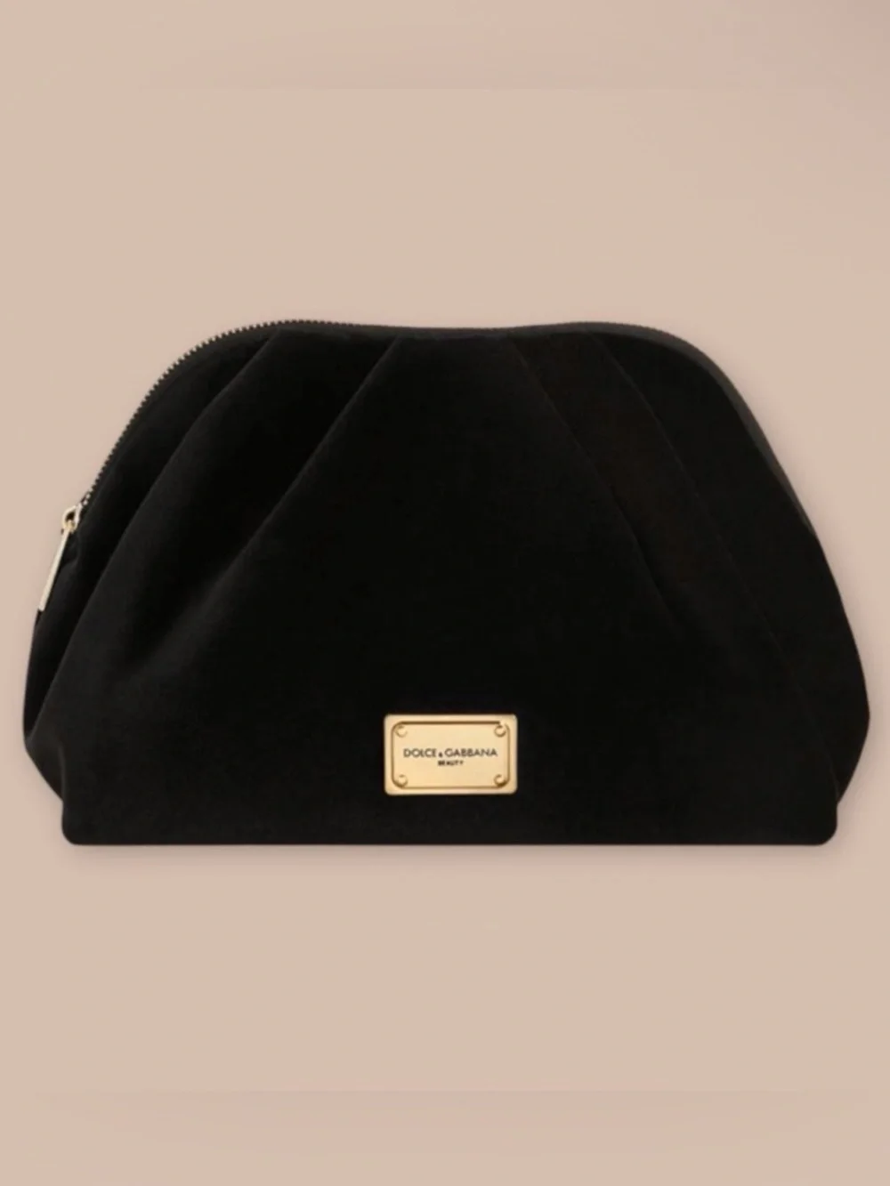 Black-Gold Dolce & Gabbana Beauty Large Cosmetic Makeup Bag